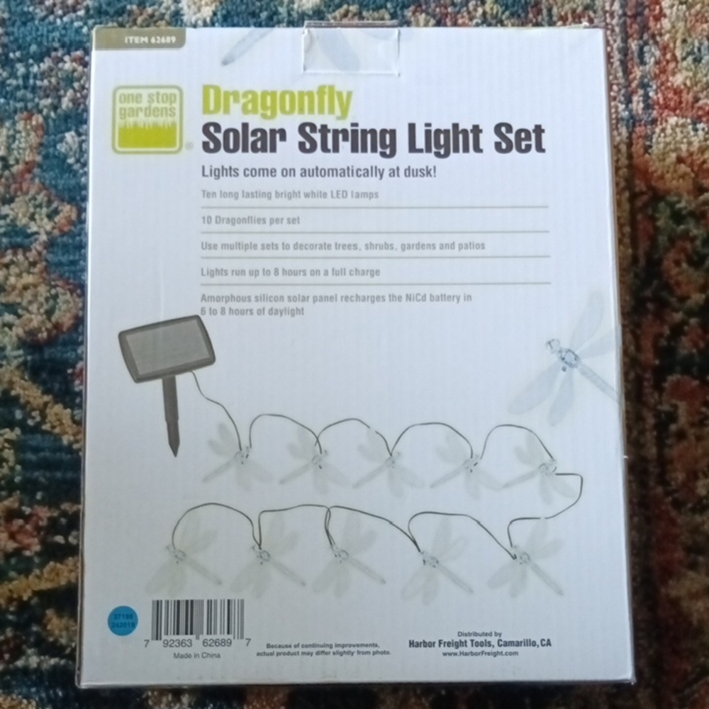 Dragonfly Solar String Light Set - Blue - Picture 3 of 3